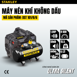 MÁY NÉN KHÍ KHÔNG DẦU 6L STANLEY FATMAX DST101/8/6